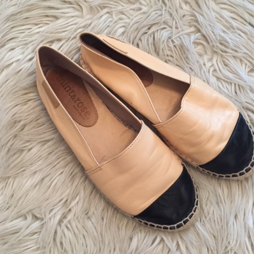 Mint & Rose size 7 Leather Espadrilles
